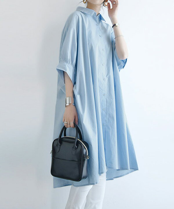 楽天市場】ワンピース レディース 夏 半袖 インド綿ドルマンシャツ  