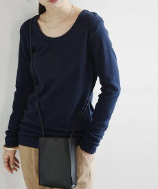 tシャツ カットソー 長袖 透けない 日本製 スムース コットン ロングカットソー インナー トップス カットソー レディース ベーシック シンプル コットン 綿100% 国産 ロンT ロング丈 長袖tシャツ ティーシャツ M L LL メール便10