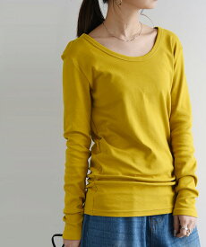 tシャツ カットソー 長袖 透けない 日本製 スムース コットン ロングカットソー インナー トップス カットソー レディース ベーシック シンプル コットン 綿100% 国産 ロンT ロング丈 長袖tシャツ ティーシャツ M L LL メール便10