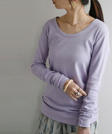 tシャツ カットソー 長袖 透けない 日本製 スムース コットン ロングカットソー インナー トップス カットソー レディース ベーシック シンプル コットン 綿100% 国産 ロンT ロング丈 長袖tシャツ ティーシャツ M L LL メール便10