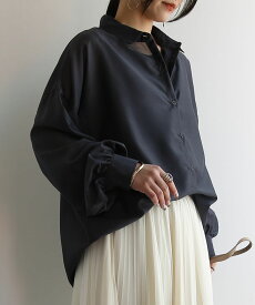 ブラウス レディース シアー シャツ トップス セットアイテム ボリューム袖 ドロップショルダー オーバーシャツ とろみブラウス 日除け 着映え 30代 40代 体型カバー 華奢 ワイド ドロップショルダー 落ち感 抜け感 カジュアル 春 夏 秋 M L メール便10