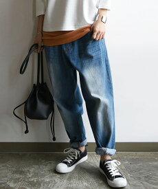 【今だけお得！限定割引プライス】 デニム パンツ レディース サルエルパンツ サルエルデニムパンツ ジーパン デニムパンツ ジーンズ 綿100％ コットン ワイドパンツ ジーンズ ジーパン 体系カバー ボーイフレンドデニム 春 夏 秋 冬 S M L LL 3L 4L メール便不可