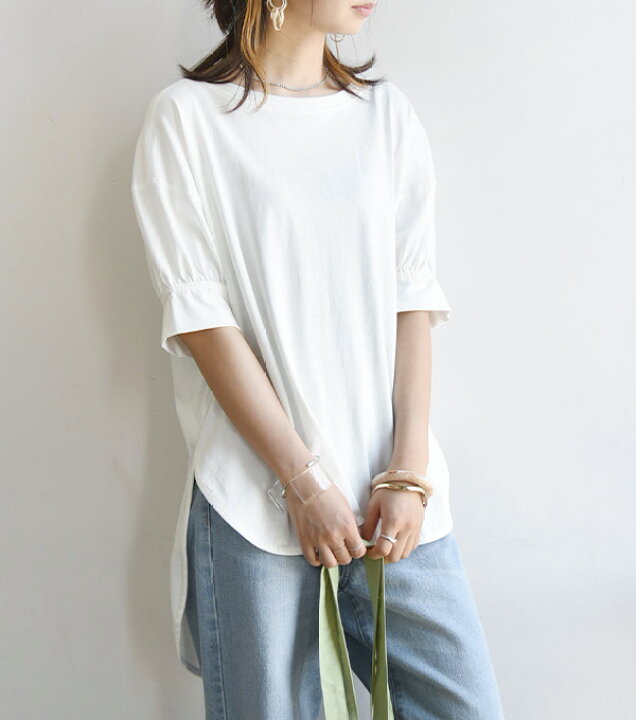楽天市場 Tシャツ レディース 半袖 バックヘンリーネックパフスリーブtシャツ メール便10 M L 春夏 トップス カットソー オフホワイト ブラック ベージュ パープル カーキグリーン コットン100 綿100 パフスリーブ ロング丈 バックボタン アンドイット And 楽天市場 Tシャツ レディース 半袖 バックヘンリーネックパフスリーブtシャツ メール便10 M L 春夏 トップス カットソー オフホワイト ブラック ベージュ パープル カーキグリーン コットン100 綿100 パフスリーブ ロング丈 バックボタン アンドイット And