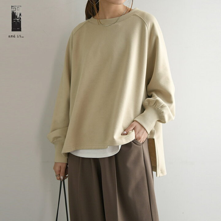 楽天市場】スウェット トップス レディース 長袖 ボリュームスリーブ  