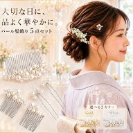 髪飾り パール ヘアピン コーム 5点セット 結婚式 和装 留袖 着物 黒留袖 卒業式 入学式 ヘアアクセ かん…