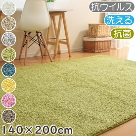 【ポイント17倍★300円OFFクーポン配布中】 ラグ 厚手 カーペット おしゃれ ジャスパープラス 140×200cm 抗ウイルス 抗菌 防臭 防ダニ プレーベル ラグマット シャギーラグ 日本製 高級 ナイロン 洗える 長方形 P01 ラグマット 春夏秋冬用 ラグ 厚手 グレー 秋冬