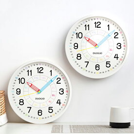 「正規品★レビュー特典」知育時計 壁掛け 置き時計 かべかけ時計 時間管理 置き掛け 子供部屋 キッズ スタンド フック アナログ 静音タイプ 可愛い 見やすい 幼児 学習用 勉強用 子供用 子ども部屋用　知育玩具 贈り物 プレゼント 小学校 入学 入園応援 送料無料