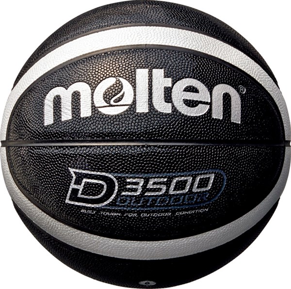 モルテン（Molten）　B6D3500KS　アウトドア用　バスケットボール6号球 ブラック×シルバー 17SS | アンドウスポーツ
