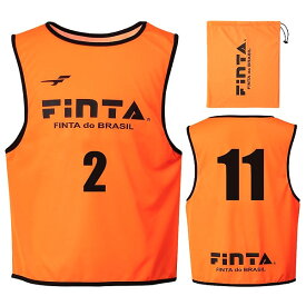 フィンタ（FINTA）　FT6555　6100　オレンジ　サッカー　ジュニアビブス（10枚セット NO2-11付き）　20SS