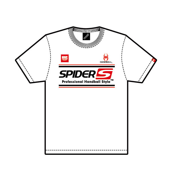 スパイダー SPIDER SPIDERHS 05 ハンドボール 贈答品 DRY 日本メーカー新品 Tシャツ WHITE No.5 Design 21SS