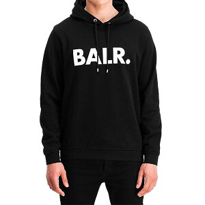 �{�[���[�iBALR.�j�@B12611017 BLK�@�T�b�J�[�@�p�[�J�[ �t�[�f�B�[ BRAND STRAIGHT HOODIE 22SS