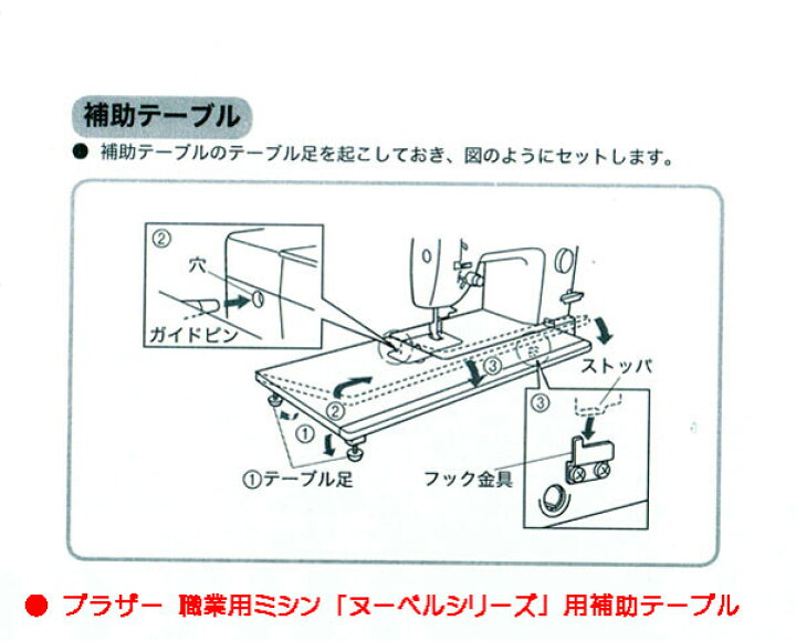 楽天市場】ブラザー 職業用ミシン用 補助テーブル : 安藤ミシン商会