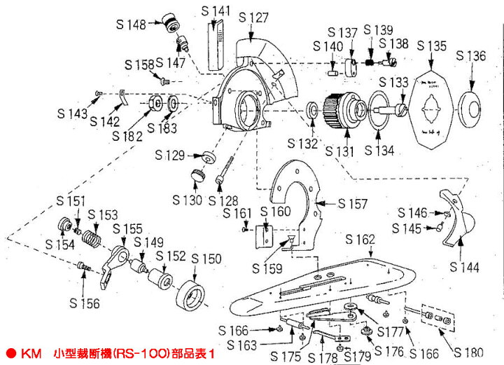 楽天市場】KM裁断機 小型裁断機(RS-100)用ナイフギア/部品番号 S131 
