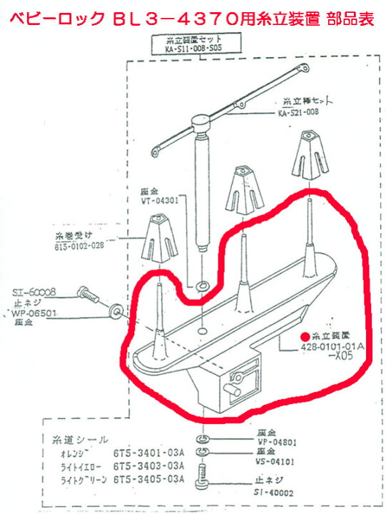 楽天市場】ベビーロック 1本針3本糸ロックミシン（BL3シリーズ）糸  