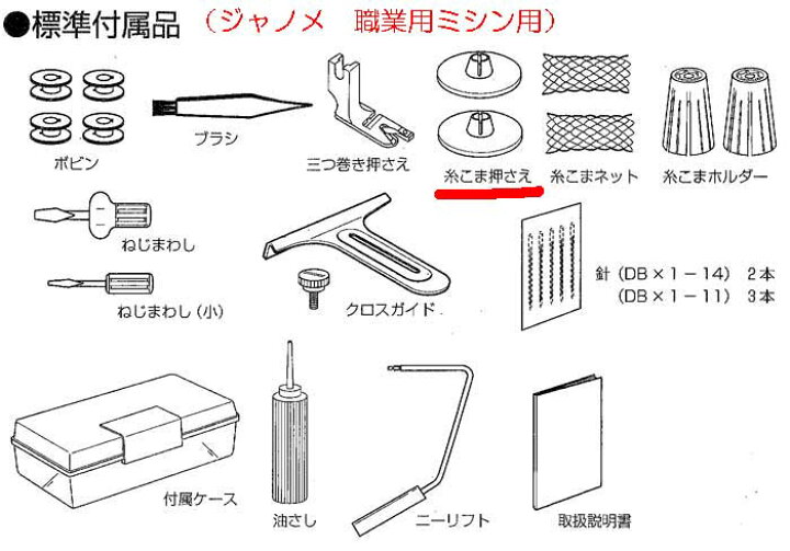 楽天市場】糸こま押さえ（ジャノメミシン 職業用ミシン用）【メール便  