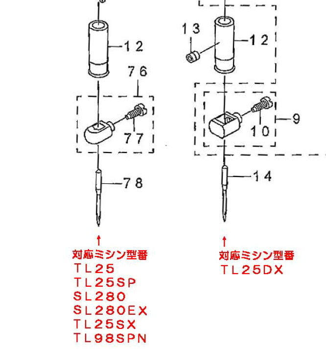 楽天市場】針止めネジ（組）（JUKI シュプール98シリーズ用 