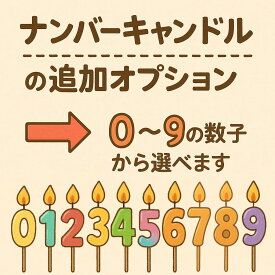 【オプション】選べるから嬉しいフォトクッキーセット専用：ナンバーキャンドルの追加オプション
