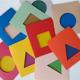 Zoemini envelope 封筒 四角 メッセージ入れ おすそ分け　3枚セット　丸　三角