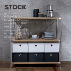 STOCK　マグネット内臓の扉　収納ボックス　パントリー収納　お片付け　整理整頓　玄関収納　デスク周り　無印良品　ユニットシェルフ