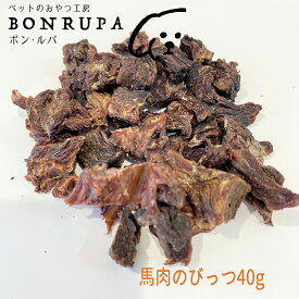 馬肉のびっつ 40g ボン・ルパ　京 おやつ 無添加 国産 間食 ジャーキー ドッグフード