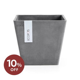 【11日10時迄10%割】四角い鉢 植木鉢 盆栽鉢 四角 正方形 Rotterdam 20cm 6号 鉢 プランター 鉢カバー ロッテルダム ANDPLANTS アンドプランツ ecopots エコポッツ グレー 軽い 軽量 プラ鉢 観葉植物 多肉植物 塊根植物 花 おしゃれ 北欧 高級感 インテリア