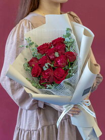 バラ 花束 ブーケ 赤 レッド ピンク ギフト プレゼント プロポーズ ANDPLANTS アンドプランツ 5本 7本 9本 12本 30本 誕生日 記念日 結婚記念日 いい夫婦 結婚式 ウエディング お祝い 女性 妻 華やか 豪華 おしゃれ 生花 切花 フラワーギフト 薔薇 花の女王