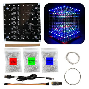 led �L���[�u diy �d�q �L�b�g led cube �͂񂾕t�� ���K�L�b�g led �L�b�g ���K �G���L�b�g �H��L�b�g �d�q�������� �L�b�g