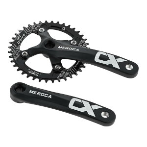 自転車クランクセット BCD104mm 角形テーパ170 mm アルミ合金製クランクロードバイク マウンテンバイク 一般車用 ブラック