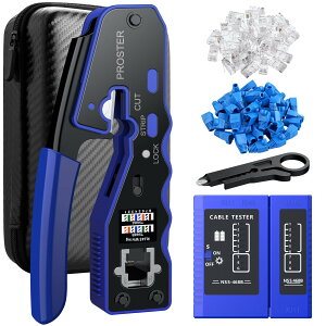 RJ45 �����H�� CAT6A CAT6 CAT5E�Ή� LAN�e�X�^�[ �ђʌ^ �J�V���H�� �����y���` �������ؒfRJ45�R�l�N�^�Ή� 50Pcs �ђʎ�RJ45�R�l�N�^+�ی�J�o�[ �P�[�u���e�X�^�[ ���[�o�b�O�t��