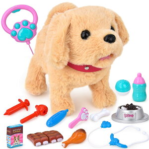 おままごとセット 一緒に お散歩 わんちゃん 動くぬいぐるみ 犬 電動式 音声付き ペット飼うセット 子供用ロボット ワンちゃん ペット美容キット お医者ごっこ遊び おもちゃ 餌やり 知育玩