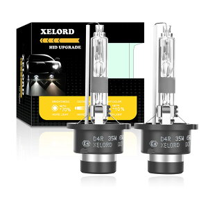 �ԗp �w�b�h���C�g HID �o���uD4R 6500K �z���C�g�A�b�v 35W 12V �Ԍ��Ή� �����p HID�����v (2��)�c