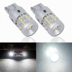 T20 W21/5W 7443 LED �_�u�� ���� �o���u �z���C�g 12V-24V �X�g�b�v �e�[�������v �u���[�L�����v �|�W�V���� �o�b�N���C�g CANBUS�L�����Z���[��R���� �Ԍ��Ή� 2�Z�b�g