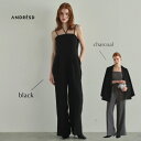 ＼全品1000円0FF_◆クーポン配布中／7/11_01:59_まで【公式】 ANDRESD アンドレスド 【 double cross all in one dress 】 パンツドレス 結婚式 ドレス オケージョンドレス パーティ 黒 20代 30代 40代 50代 お宮参り 妊婦 結婚式 二次会 着痩せ 妊婦 マタニティ
