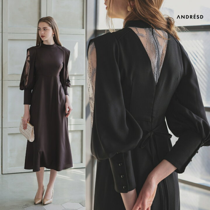 楽天市場】【公式】 ANDRESD アンドレスド【 sleeve slit lace dress 
