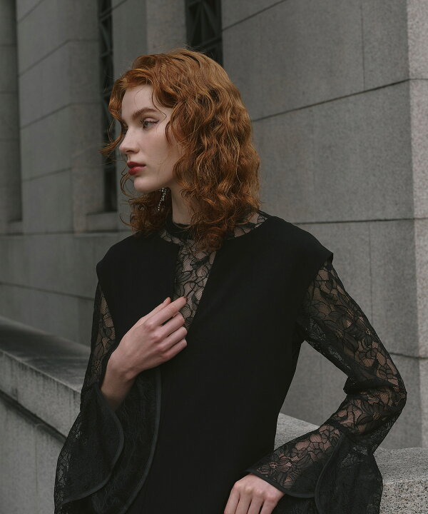 楽天市場】【公式】 ANDRESD アンドレスド 【 bell sleeve slit dress  
