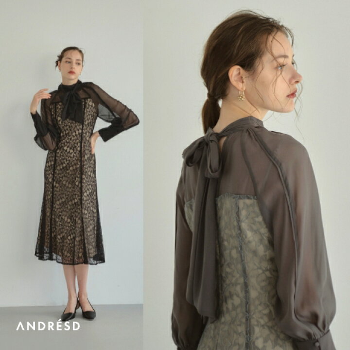 楽天市場】【公式】 ANDRESD アンドレスド 【 leaf lace dress 】 結婚 