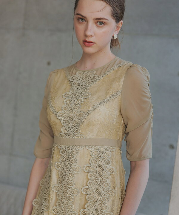 楽天市場】【公式】 ANDRESD アンドレスド 【 puff sleeve motif lace  