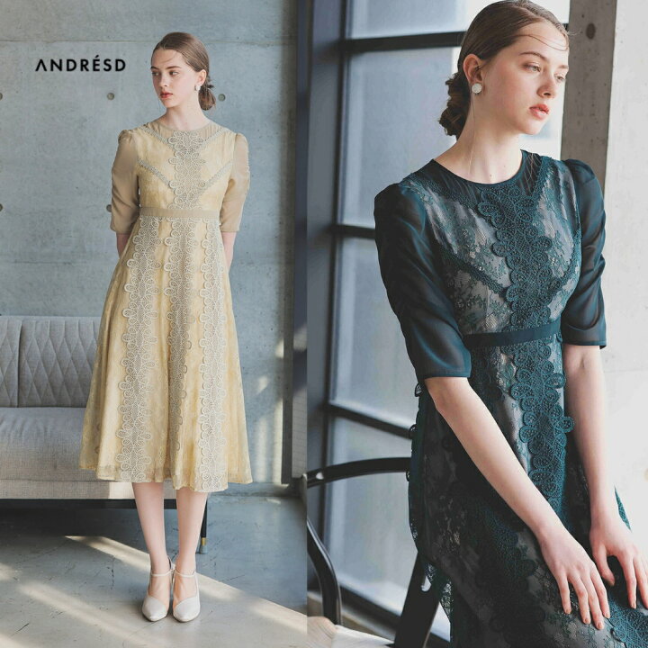 楽天市場】【公式】 ANDRESD アンドレスド 【 puff sleeve motif lace  