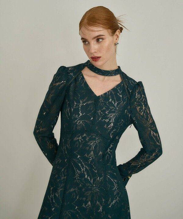 ANDRESD アンドレスドバックオープンティアドロップドレス  