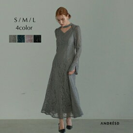 【公式】 ANDRESD アンドレスド 【 back open teardrop dress 】 パーティードレス 即日発送 結婚式 ドレス ワンピース 40代 30代 20代 袖あり 体型カバー 着痩せ 結婚式ワンピース レディース お呼ばれ お呼ばれドレス フォーマルドレス おしゃれ 親族