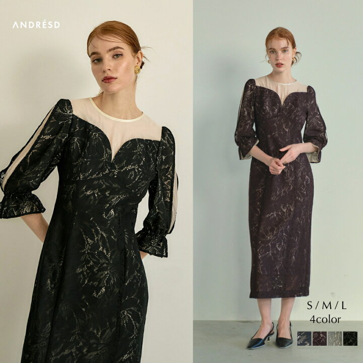 楽天市場】【公式】 ANDRESD アンドレスド 【 round cut dress 