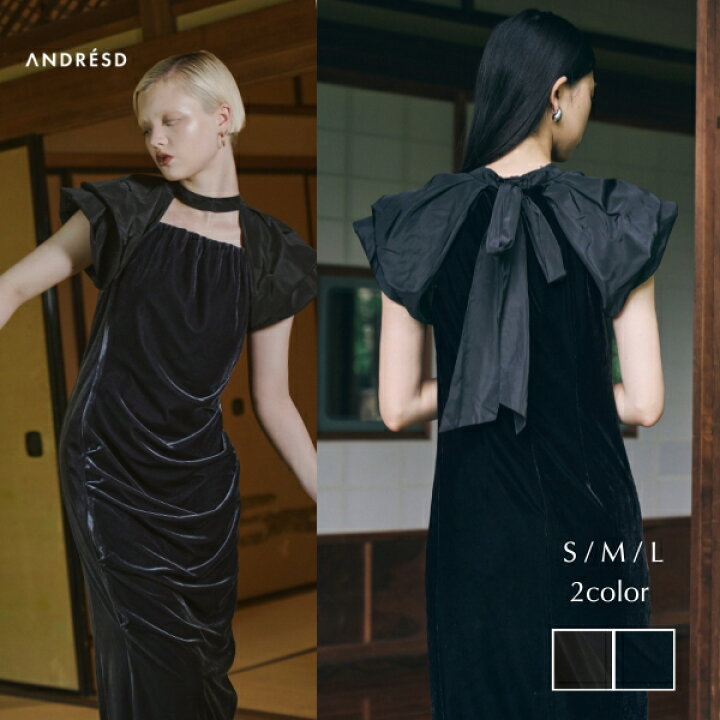 楽天市場】【公式】 ANDRESD アンドレスド 【 drape velour dress 