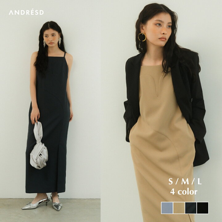 楽天市場】【公式】 ANDRESD アンドレスド 【 cutting curve dress 