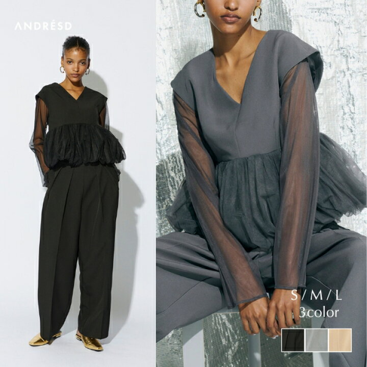 楽天市場】【公式】 ANDRESD アンドレスド 【 peplum tulle set up 