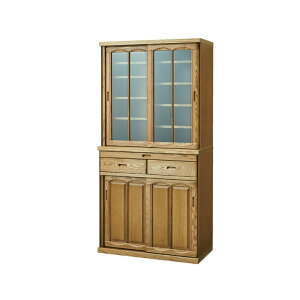 【全商品に使える11%offクーポン!!】 食器棚 完成品 幅90 キッチン収納 おしゃれ 和風 和モダン ダイニングボード カップボード 引き戸 90 収納棚 木製 引き戸収納 引き出し収納 スライドカウン