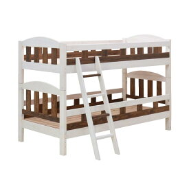 【1名様限定50%offクーポン☆日替わりセール商品限定】 二段ベッド ロータイプ 2段ベッド 幅105cm おしゃれ コンパクト 大人用 子供用 国産 白 ホワイトウォッシュ 白木 ブラウン ひのき ヒノキ 桧 檜 木製 高さ調整 カラー ツートン 二段ベット 日本製 シングルベッド