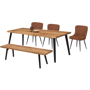 【全商品に使える最大12%offクーポン!!】 ダイニングテーブルセット 6人掛け 5点セット ダイニングテーブル おしゃれ 食卓セット チェア3脚 ベンチ 3人掛け ダイニングチェア 6人 北欧 無垢 食