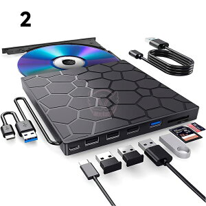 OtDVDhCu DVDhCu Ot USB3.0 Type-C Windows11 dvdhCu CD/DVD vC[ dvd cd hCu  ǂݍ ^捞ݑΉ whCu p\R Windows/Mac/XP Vista Ή 4USB3.0