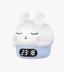目覚まし時計 置き時計 ウサギ USB LED表示 置時計 温度計 デジタル時計 シリコン クロック 目覚ましライト ナイトライト プレゼント