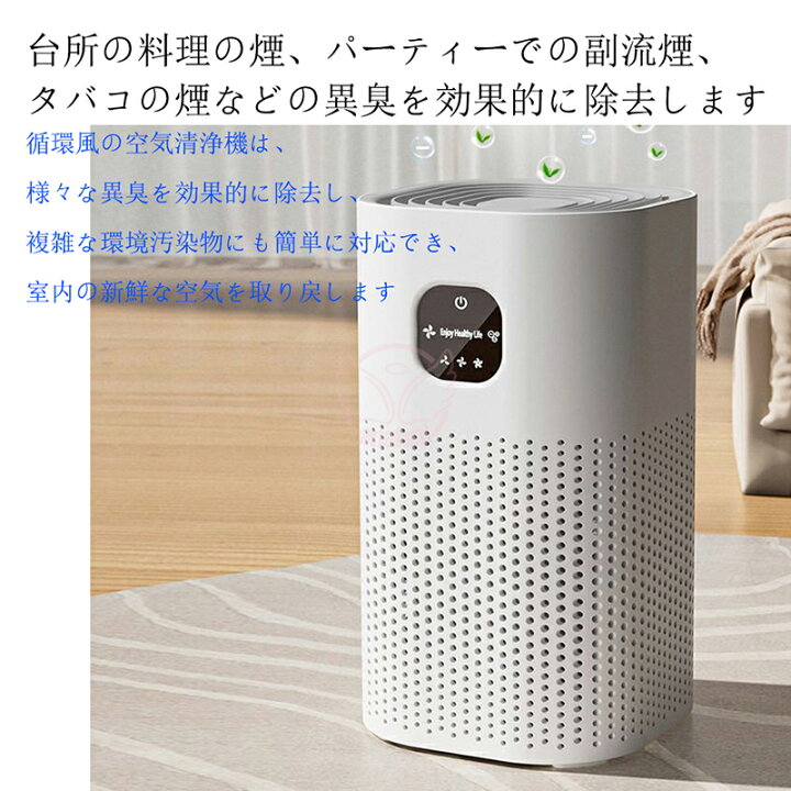20畳まで 小型 静音 卓上 省エネ 花粉対策 ウイルス対策 脱臭 プラズマ 